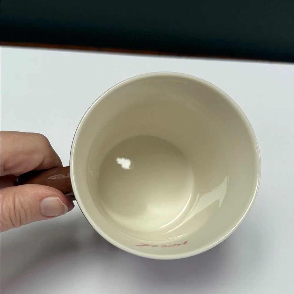 Starbucks Brown Mug with Pink‎ Accents